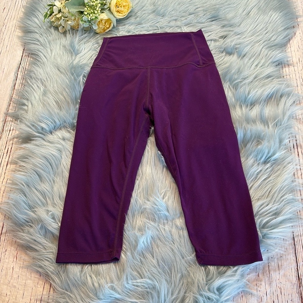 Splits59 Purple High Waist Bermuda Length Bike Shorts sz S